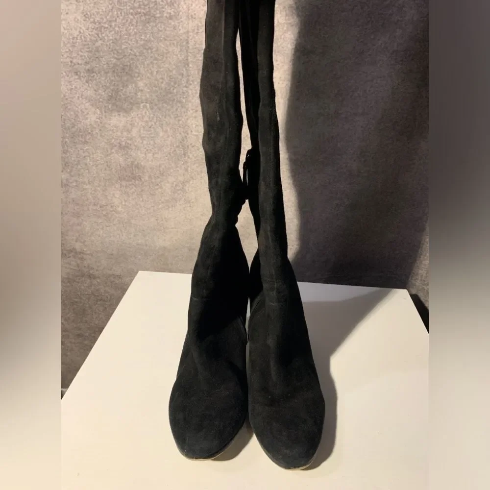 Sam Edelman Women's Leather Suede Boots, Serephina, Black Sz 8 M